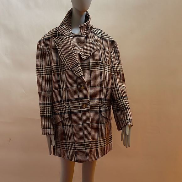 Vivienne Westwood MAN AW2016 COAT BEIGE HOUNDSTOOTH CLARKE CABAN W HERRINGBONE - Picture 3 of 17
